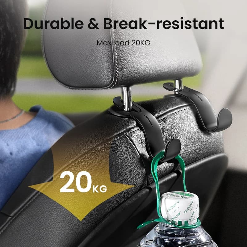 Kohandatavad auto tagaistme peatoe konksud (2 tk)
