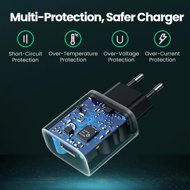 18W USB seinaklaadija kiirlaadimisega 3.0