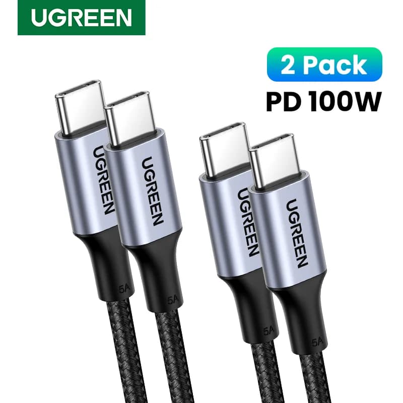 2-osaline komplekt 100W USB-C kuni USB-C PD kaableid