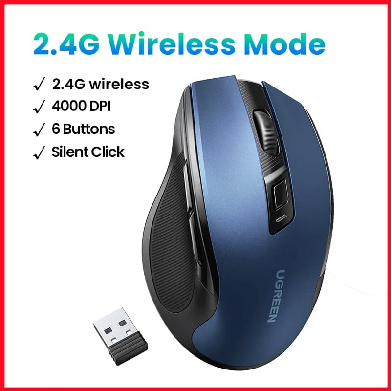 Ergonoomiline juhtmevaba hiir, Bluetooth, 4000 DPI