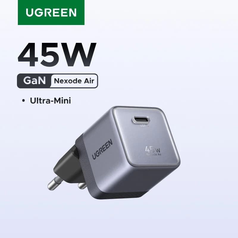 45W GaN USB-C laadija, kompaktne kiirlaadimine