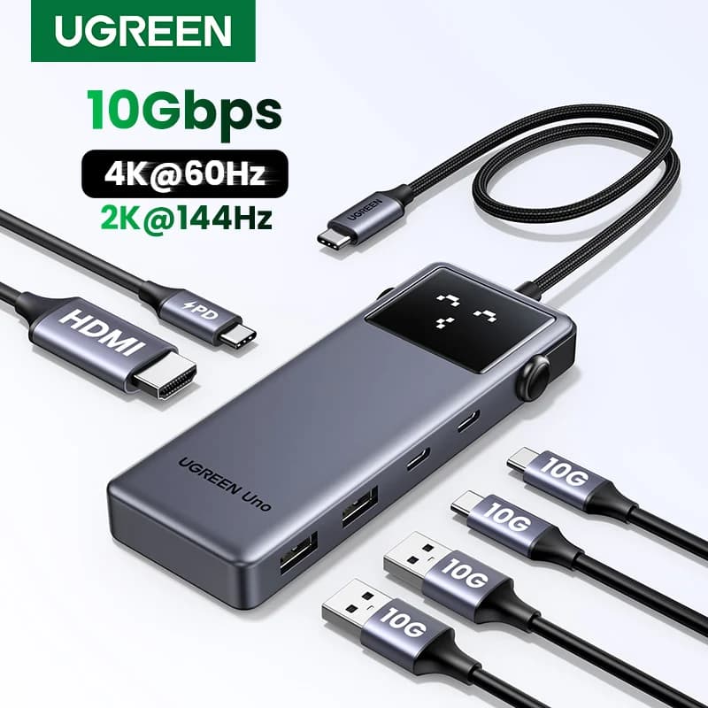 6-in-1 USB-C hub, 4K60Hz, 100W PD