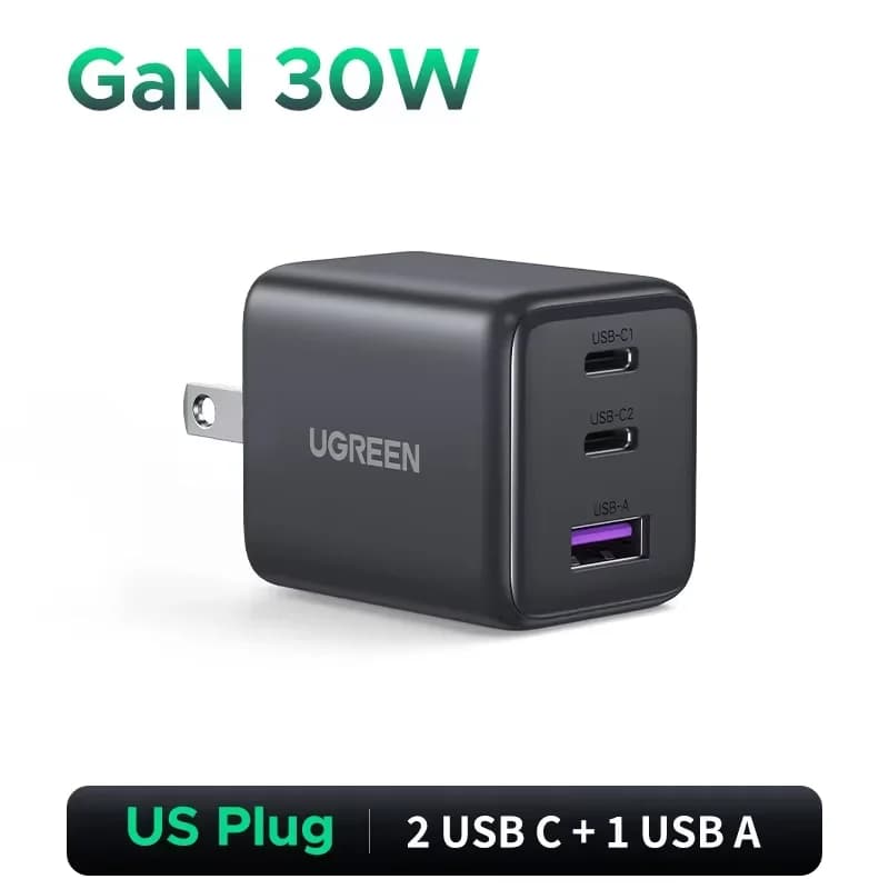30W GaN USB-C PD laadimisseade, USA pistik