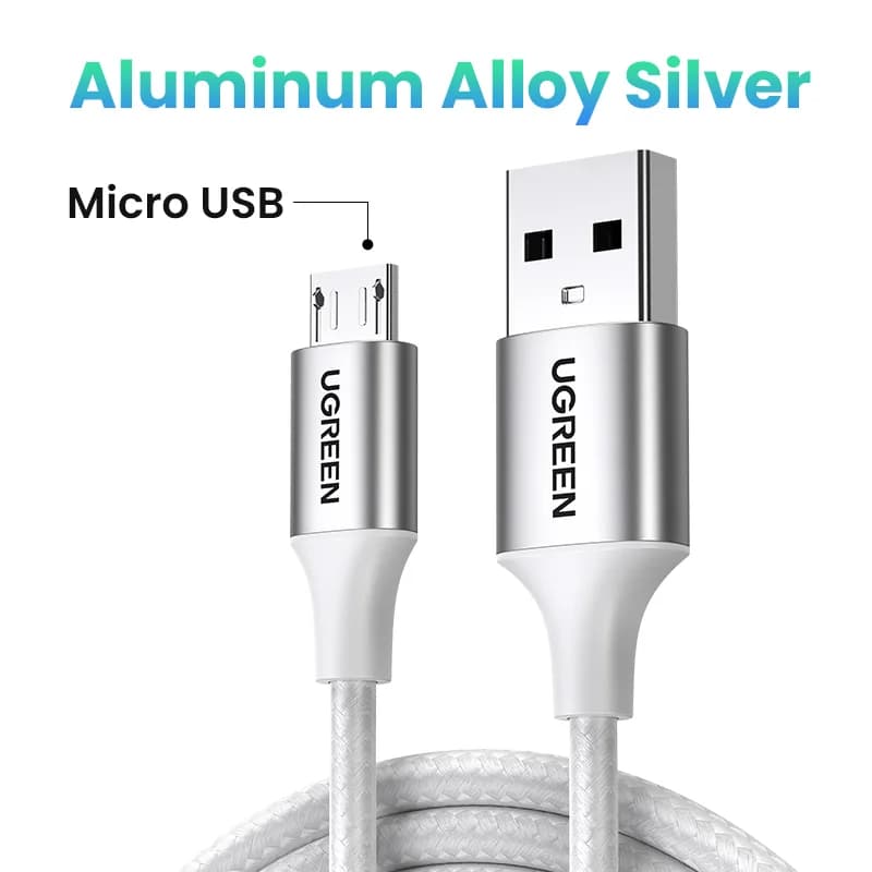 Micro USB kaabel, 2A, nailonpunutis