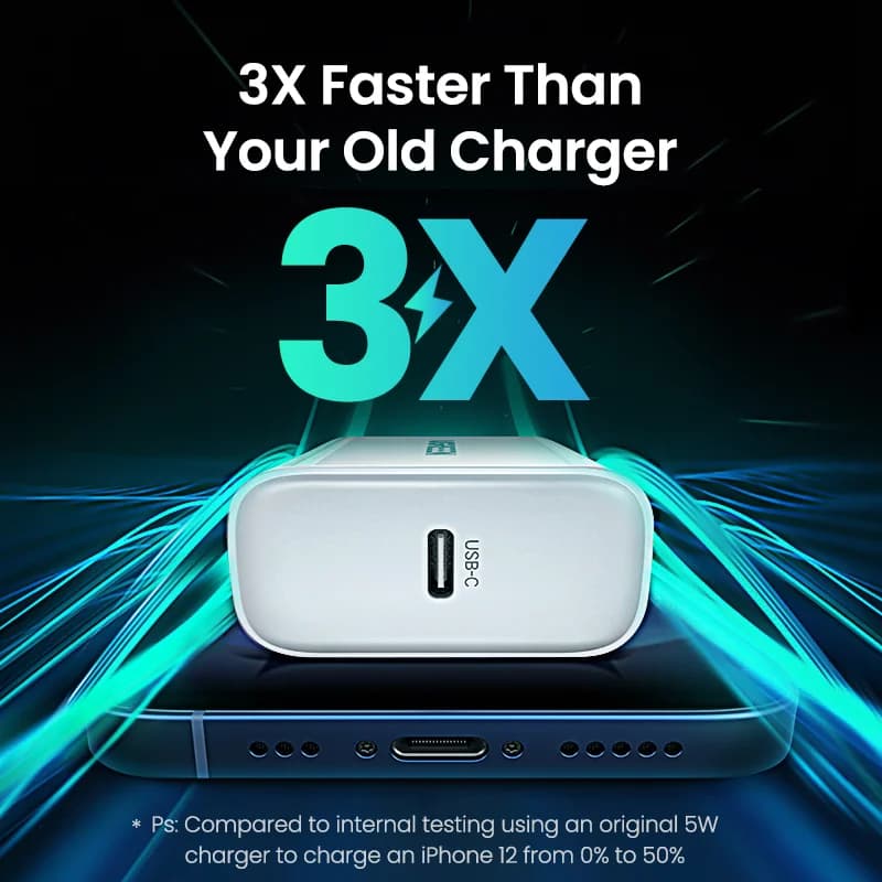 20W USB-C seinaklaader, QC4.0 PD