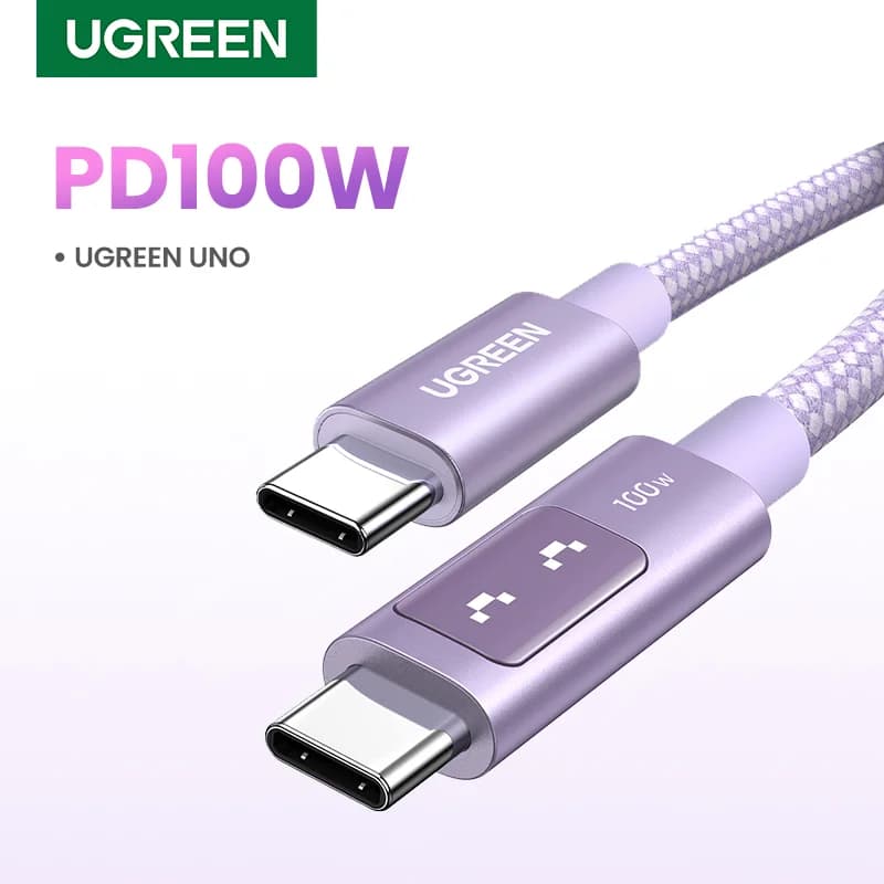 USB-C kuni USB-C kaabel, 100W PD, mitmevärviline