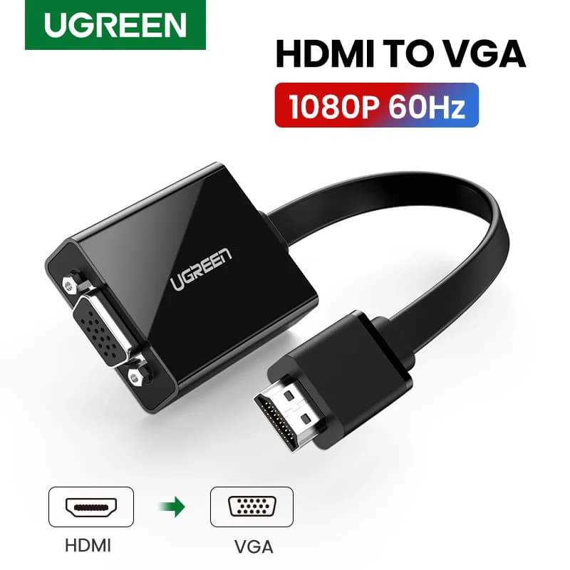 HDMI-VGA adapter 3.5mm heliga, 1080P