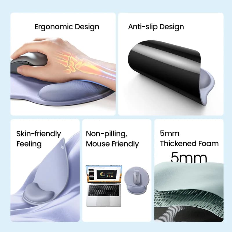 Ergonoomne mälupuu hiirematto randmetoega