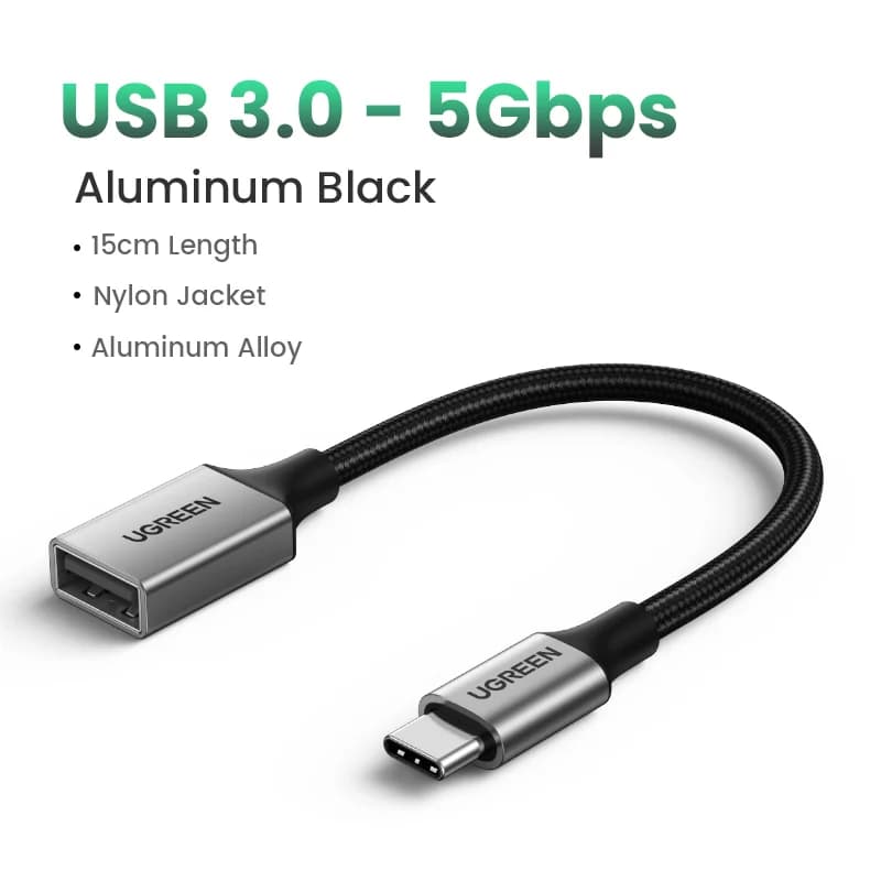 USB-C kuni USB 3.0 OTG andmeadapter