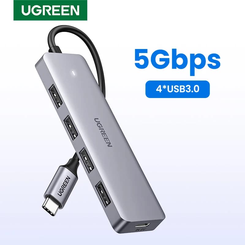 4-pordiline USB-C USB 3.0 hubi jagur