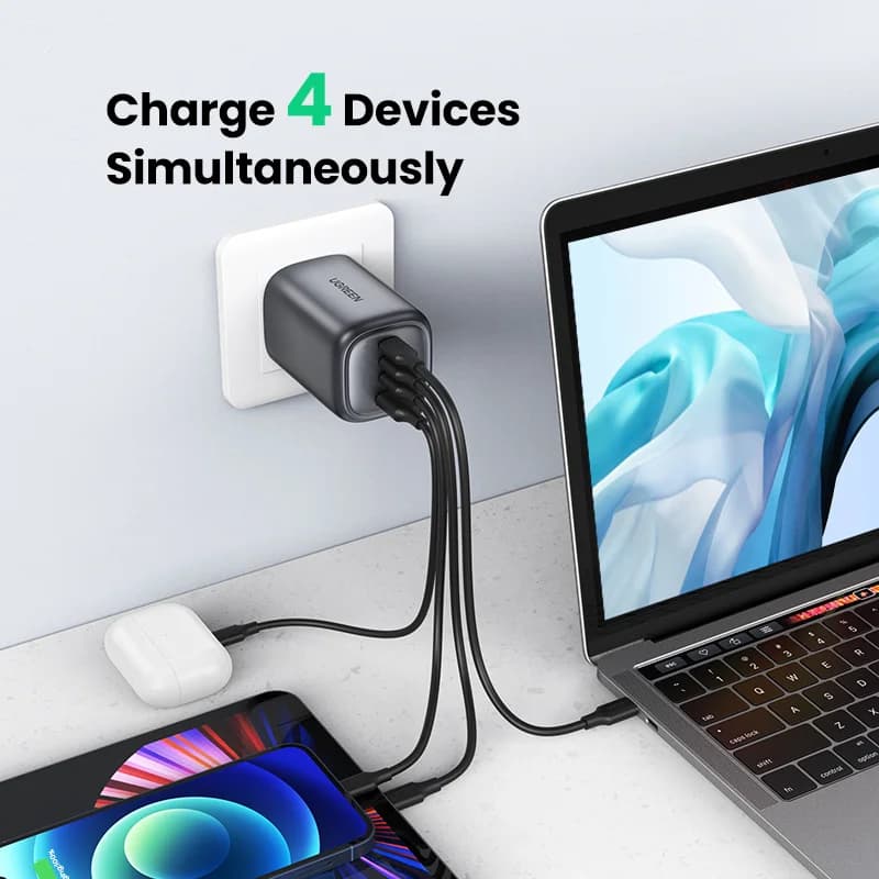 100W GaN USB-C kiirlaadija, UK pistik