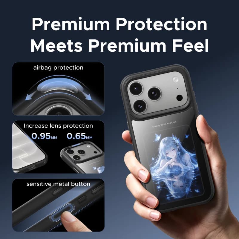 E-ekraaniga magnetiline korpus iPhone Pro Maxile