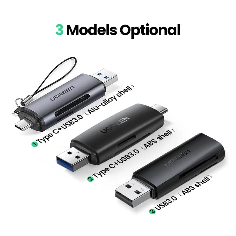 USB 3.0 & USB-C SD/MicroSD kaardilugeja