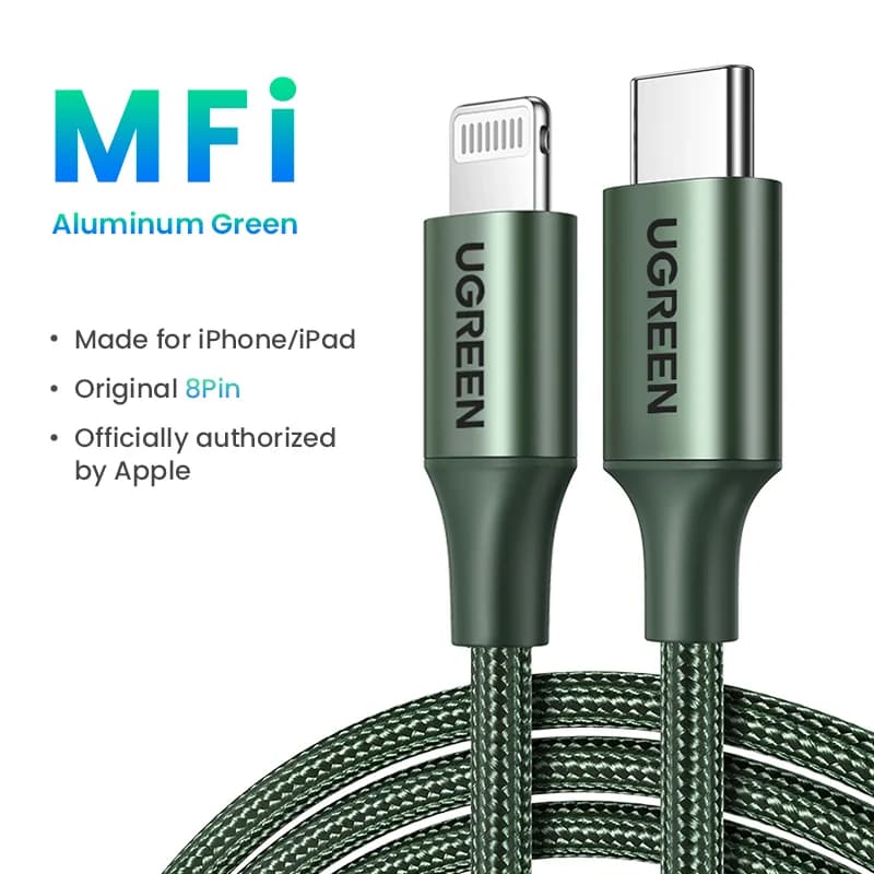 USB-C Lightning-kaabel, 20W PD, MFi