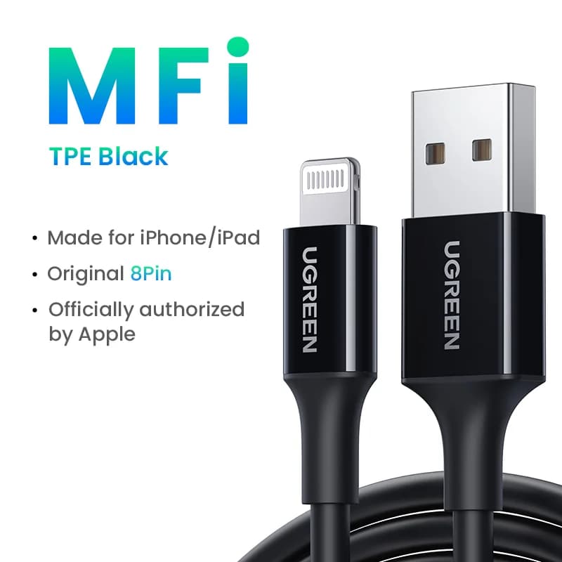 MFi sertifitseeritud USB Lightning kiirlaadimiskaabel