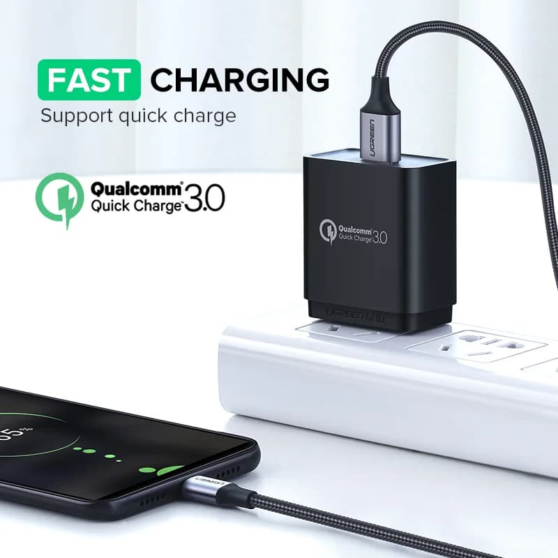 2-pakett Micro USB kiirlaadimiskaabel, 1.5m, 2A