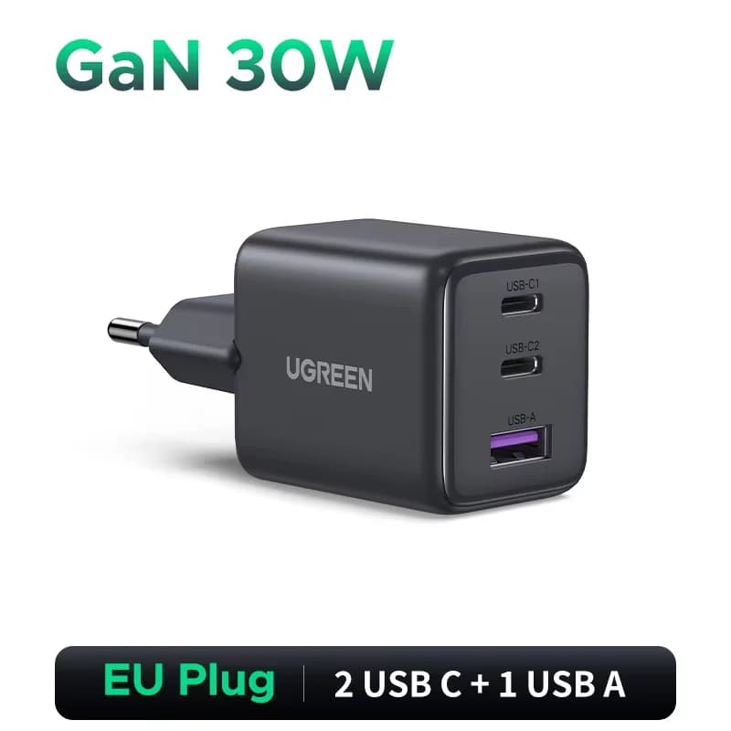 30W GaN USB-C seinakontaktlaadija, PD 3.0
