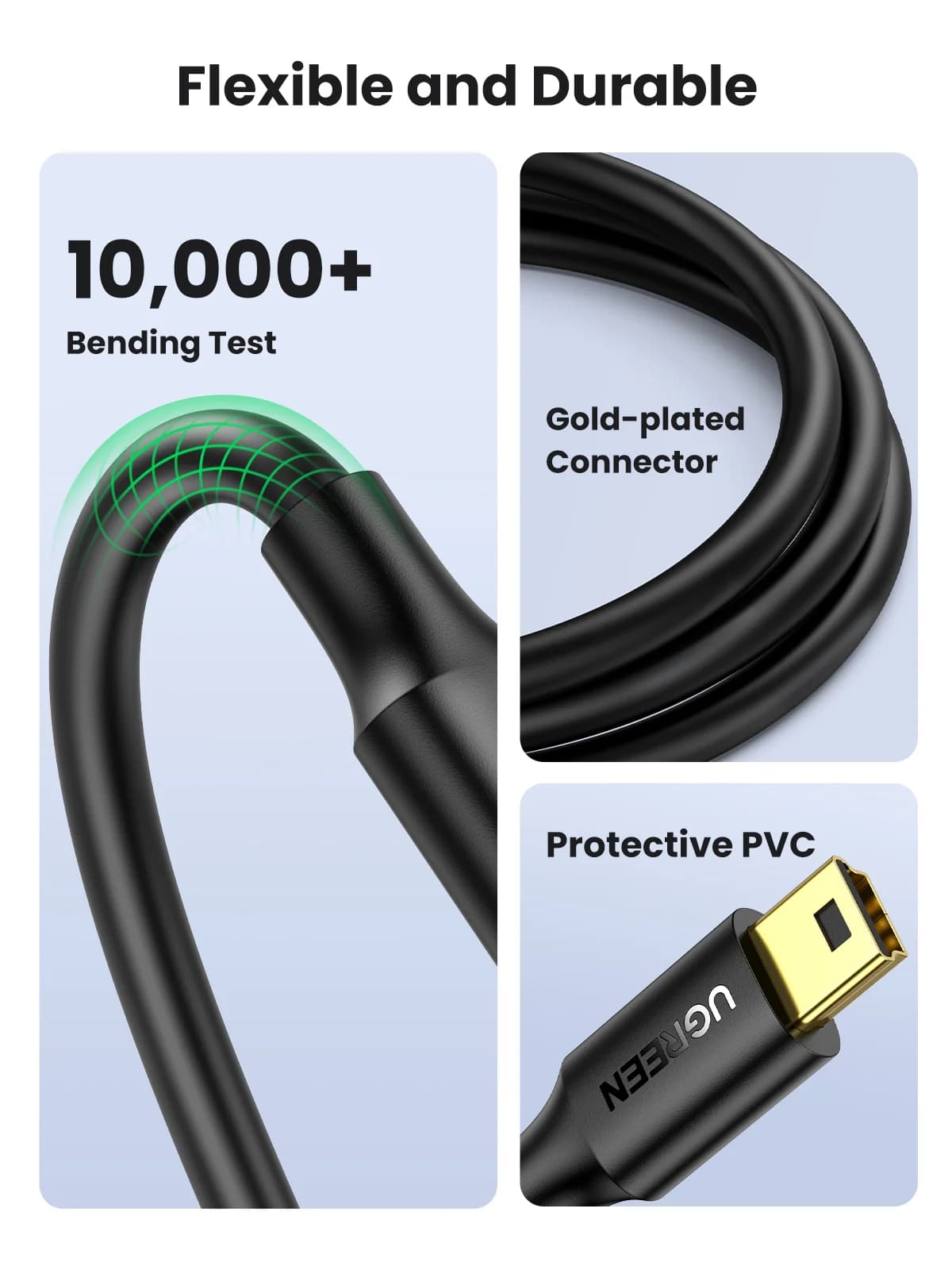 Mini USB – USB andme- ja laadimiskaabel