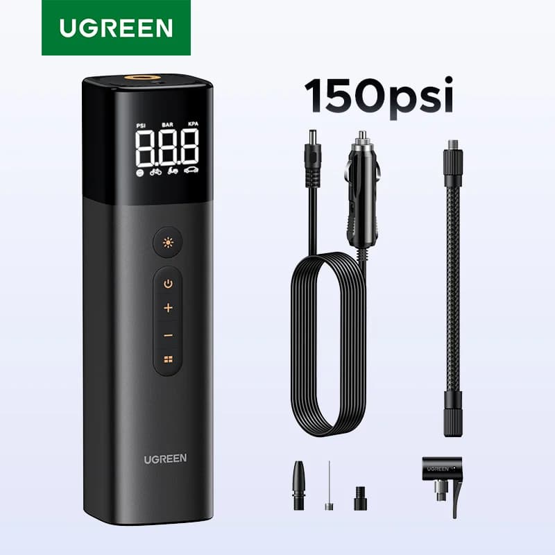 Kaasaskantve digitaalne rehvipump LCD ekraaniga
