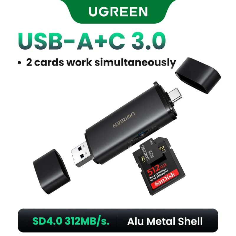 USB-C SD 4.0 kaardilugeja, 312MB/s