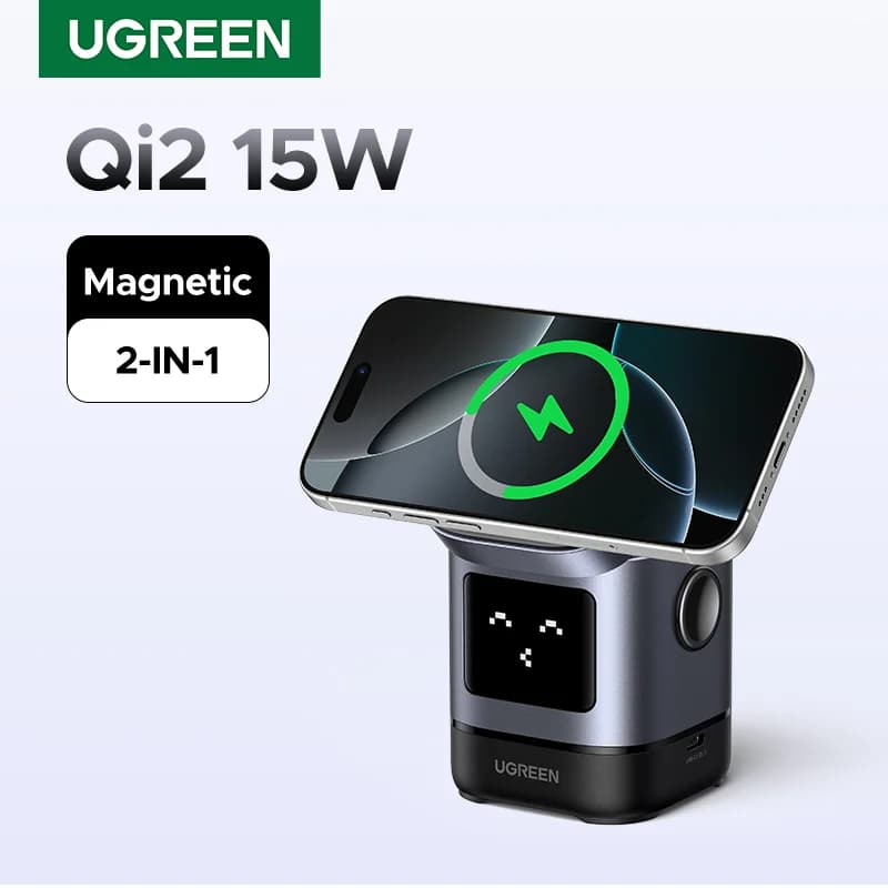 Qi2 15W magnetiline juhtmevaba laadimisalus koos kaabliga
