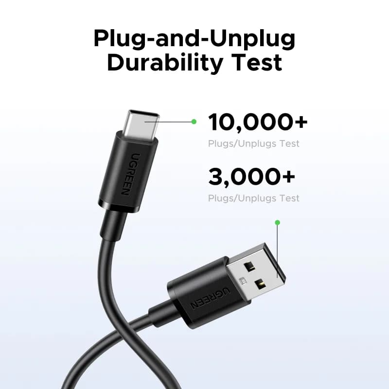 USB-A kuni USB-C kaabel, 3A, 0.25-3m