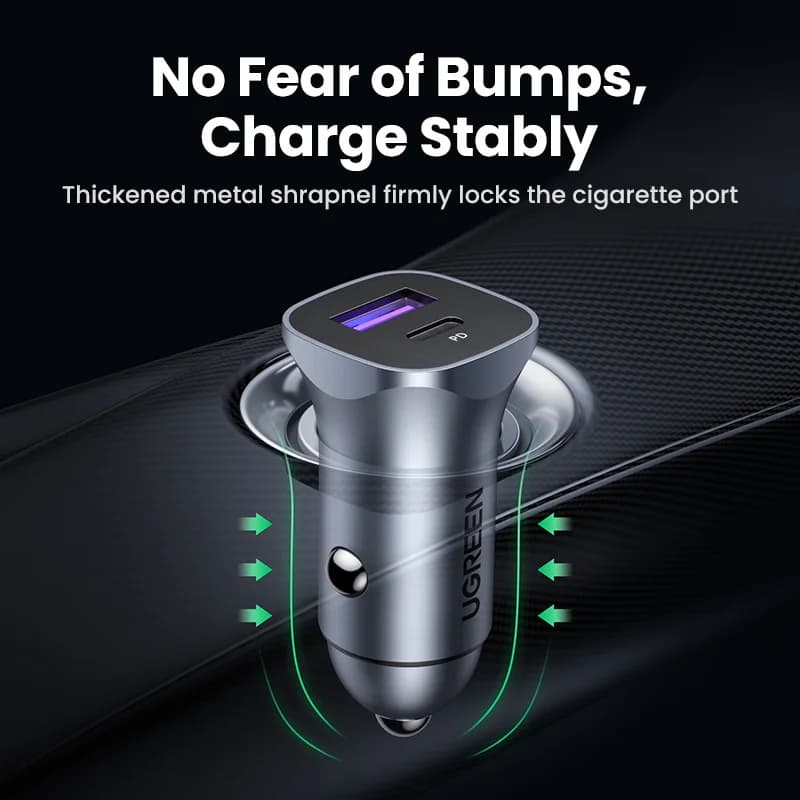 USB-C autolaadija kiirlaadimisega