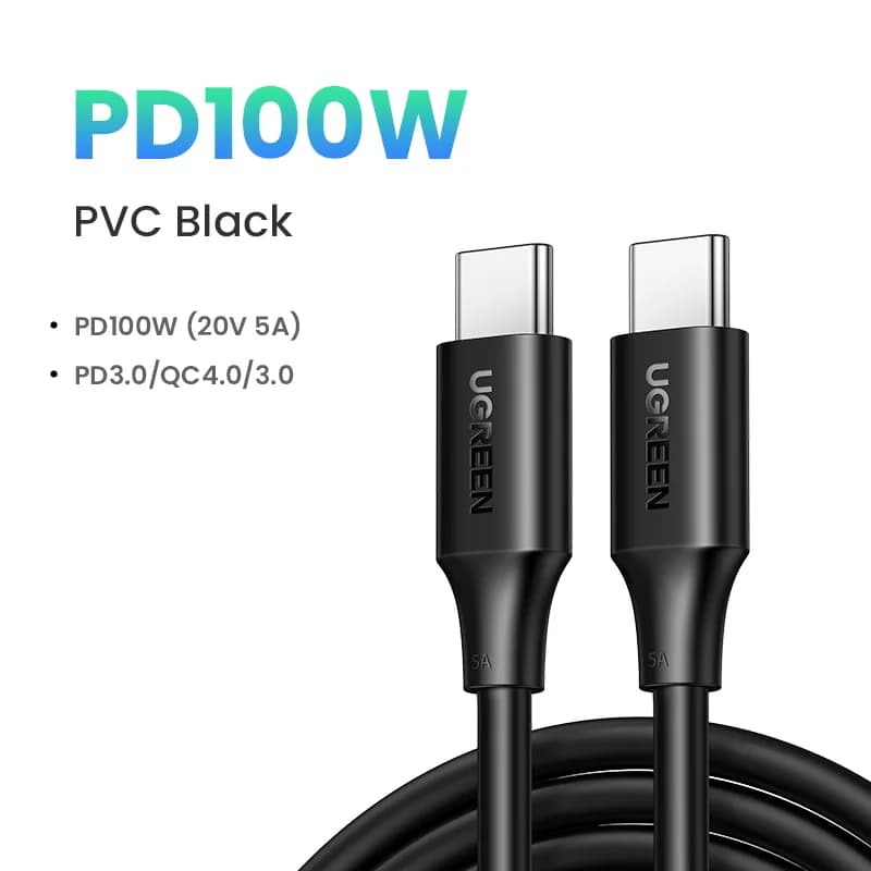USB-C kuni USB-C kaabel, 100W PD, 5A