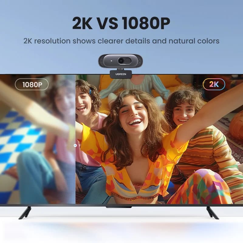 2K HD USB veebikaamera kahe mikrofoniga