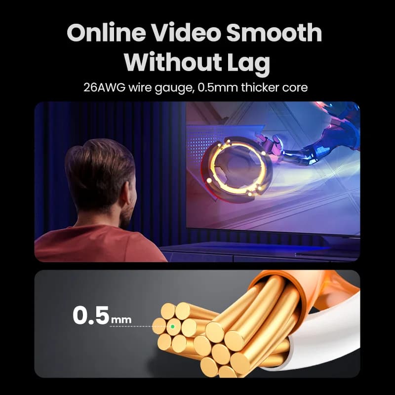 Cat6 gigabit Ethernet-kaabel, varjestatud RJ45 LAN-juhe