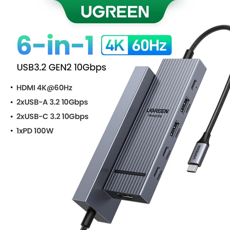 USB-C hub kahe HDMI ja RJ45-ga
