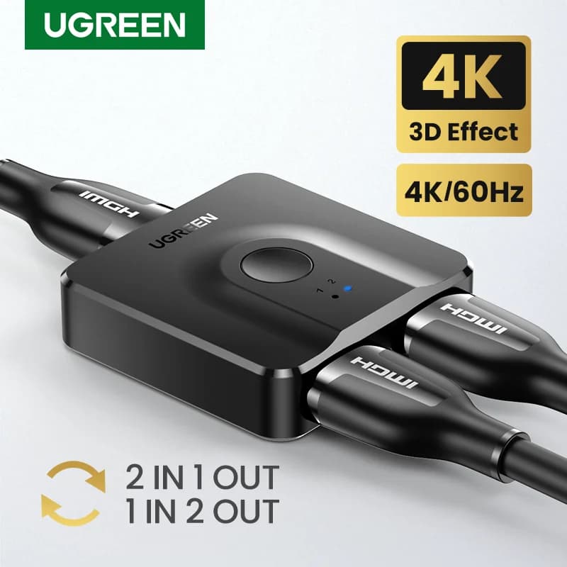 Kahepoolne 4K HDMI jagaja ja lüliti