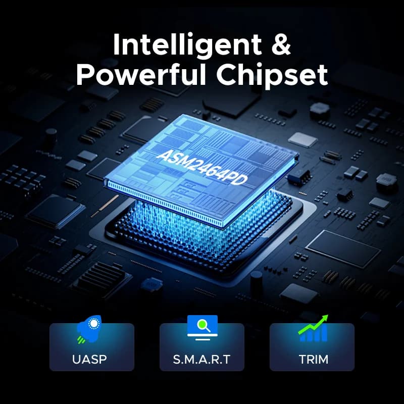 USB4 M.2 NVMe SSD korpus, 40Gbps, Thunderbolt