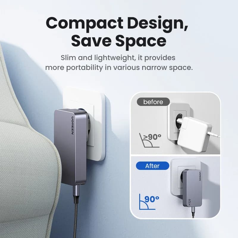 65W GaN USB-C laadija kiirlaadimisega 4.0